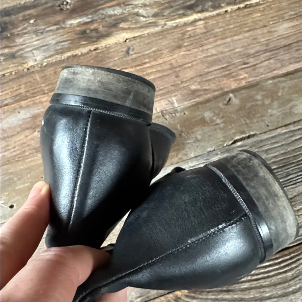 J Peterman black high low heeled riding boot vintage size 6.5 - Picture 7 of 15